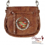 Original Fuax Leather Cadillac Croc Skin Like Finish Messenger Bag